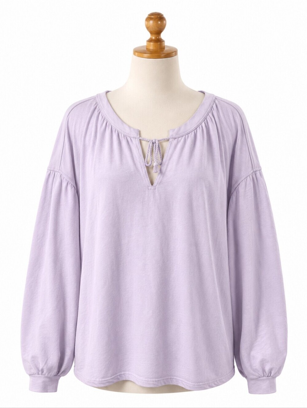 Aerie Women's Easy Street Lavender Oversized V- Neck Sweatshirt  L Cozy Cotton